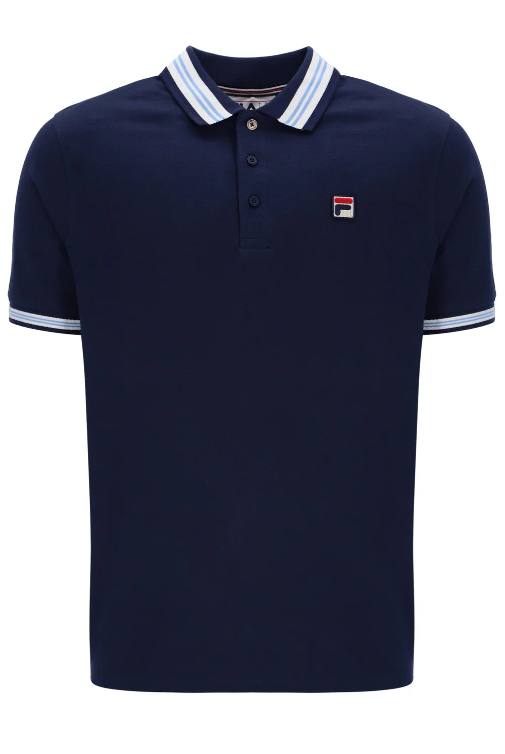 Fila Vintage Men's Faraz Tipped Rib Polo Shirt Fila Navy