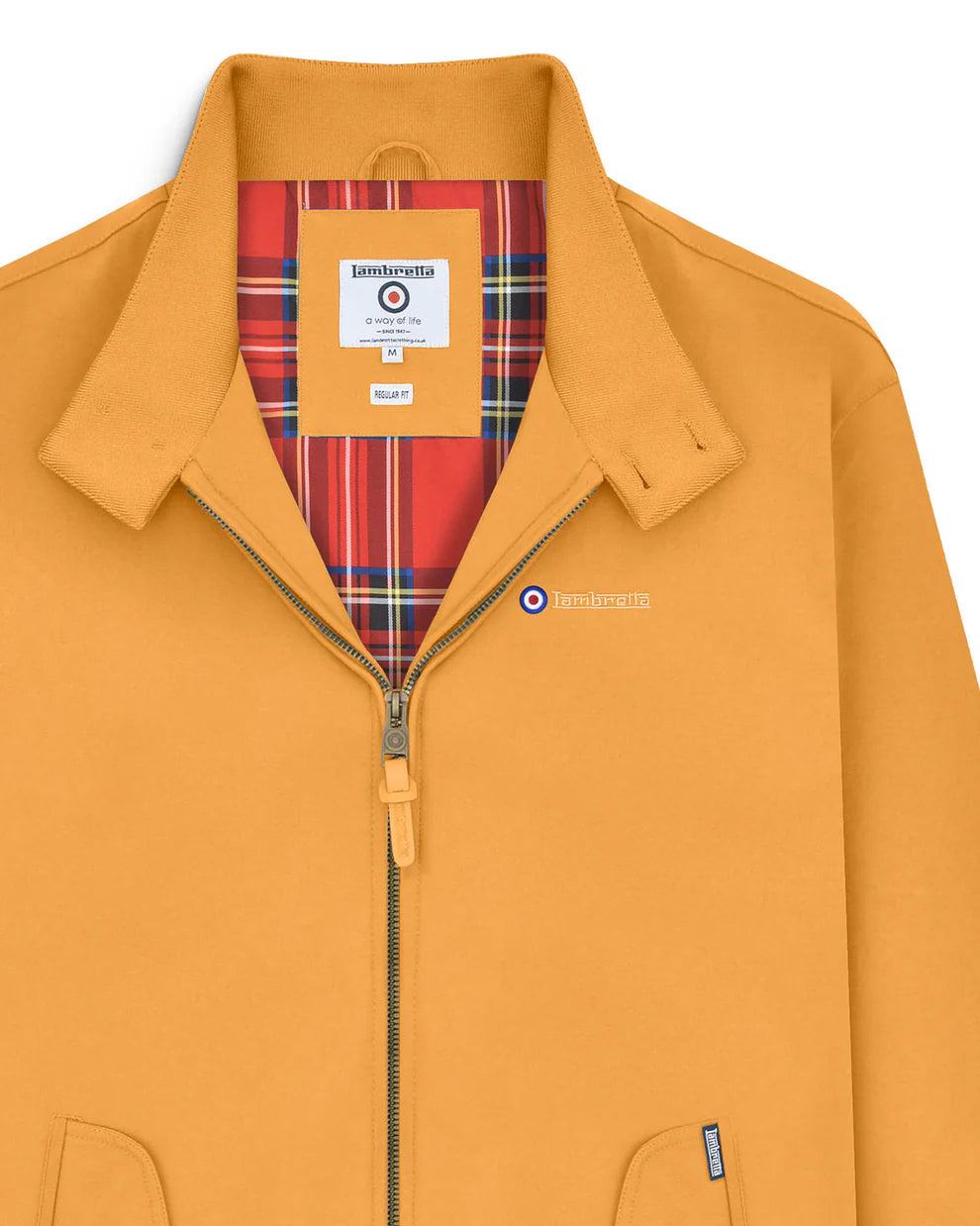 Lambretta Men's LMBBHH1 Shower Resistant Classic Harrington Jacket Mustard