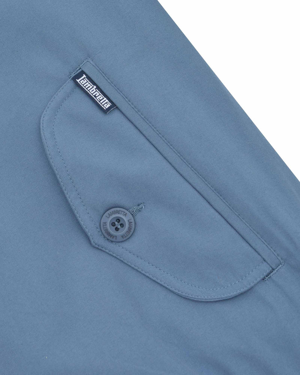Lambretta Men's LMBBHH1 Shower Resistant Classic Harrington Jacket Mid Blue