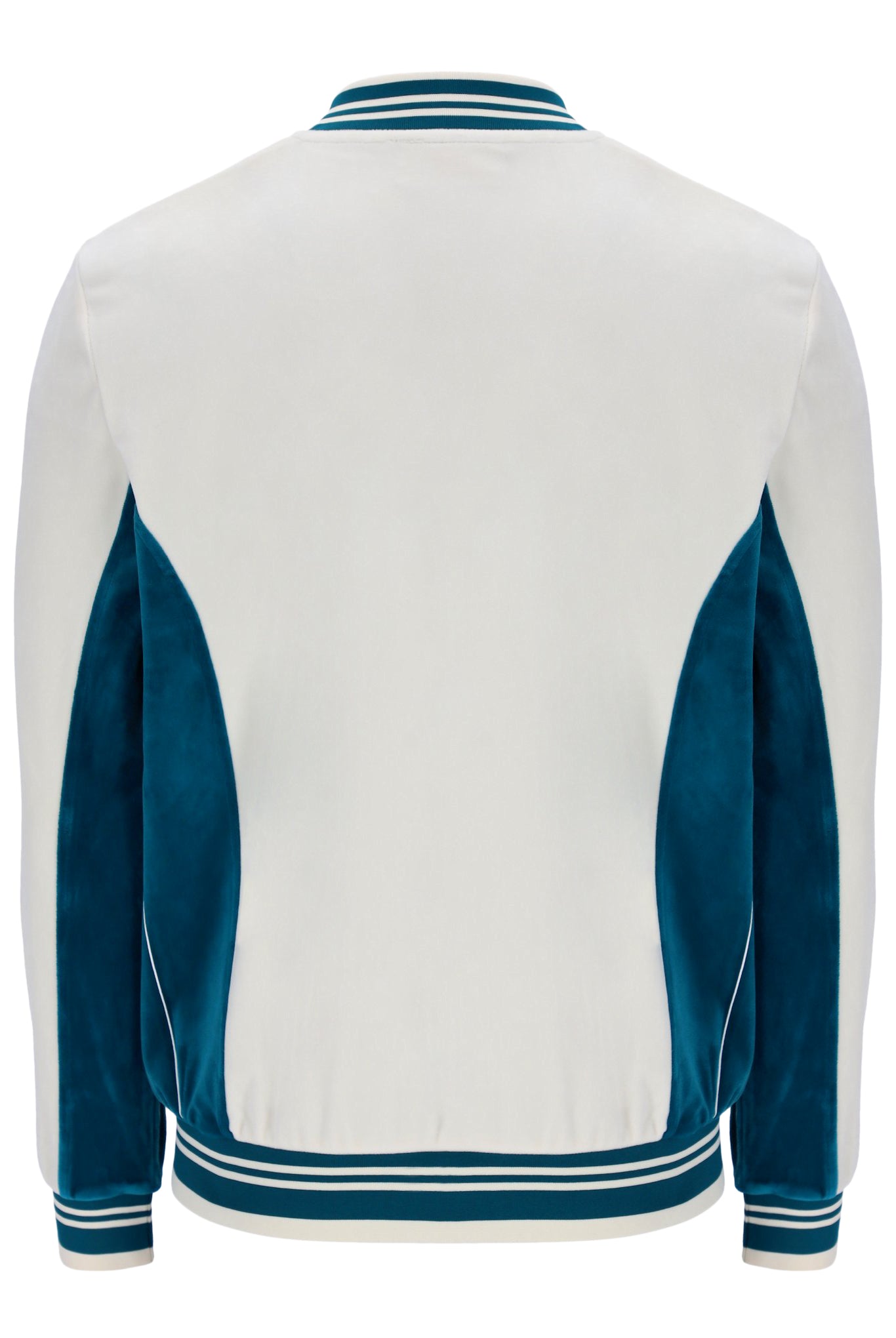 Fila Vintage Men's Miguel Velour Track Top Gardenia /Deep Lagoon