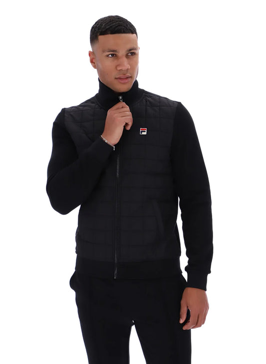 Fila Vintage Men's Moor Padded Front Jacket Black