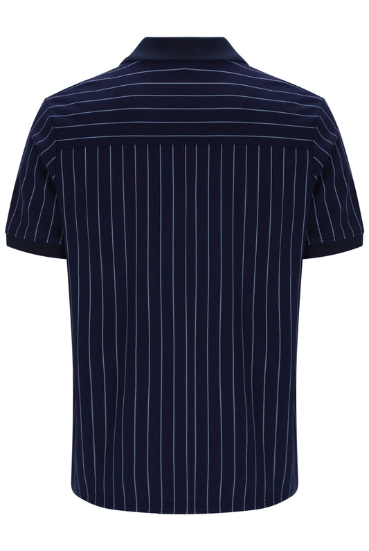 Sergio Tacchini Pienza Zipped Polo Shirt Maritime Blue / Country Blue