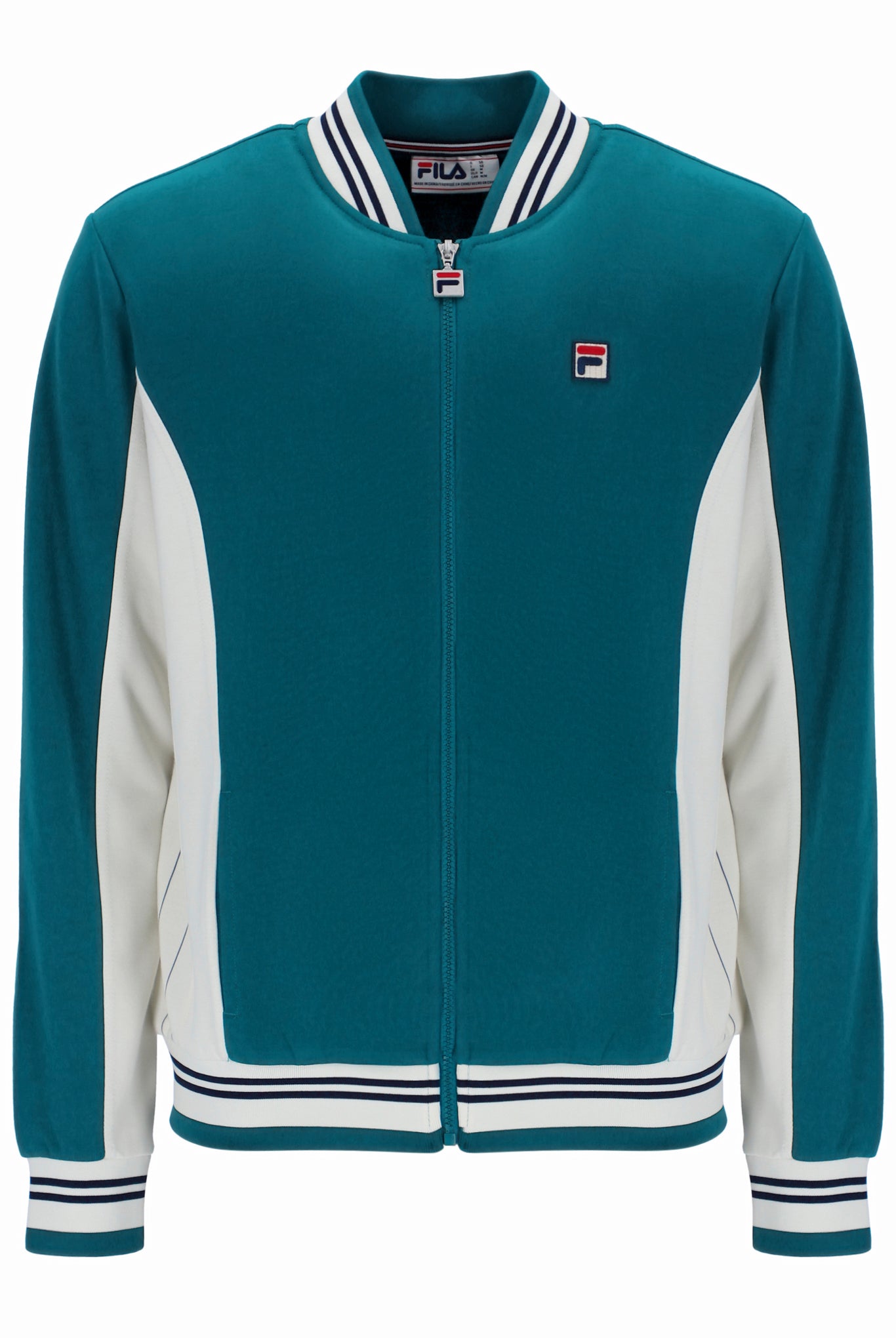 Fila Vintage Men's Settanta 2 Track Top Deep Lagoon/Gardenia