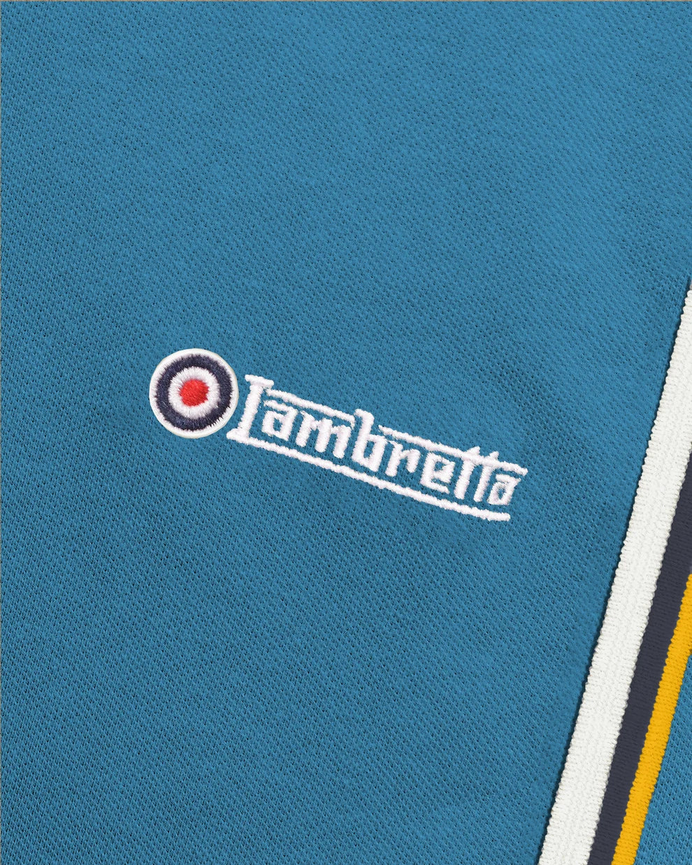Lambretta Men's SS1650 Triple Tipped Polo Shirt Dark Blue / Gold / Navy / Jet Stream