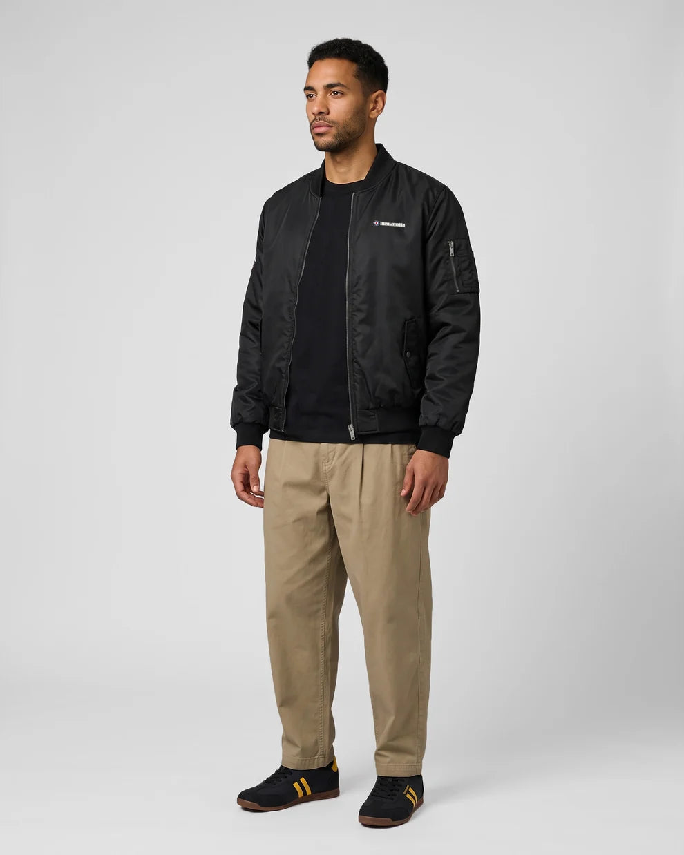 Lambretta SS7061 MA-1 Bomber Jacket Black