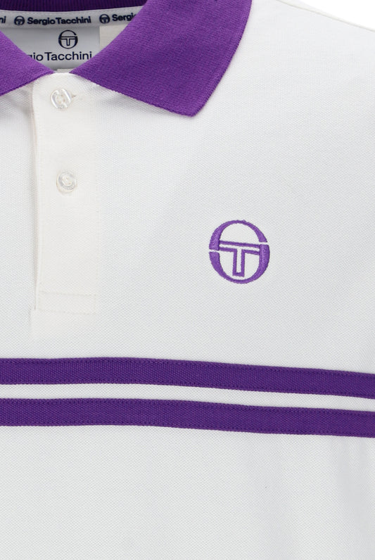 Sergio Tacchini Men's STM14566 Supermac Polo Shirt Gardenia / Pansy