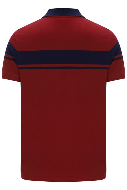 Sergio Tacchini STM14554 SS Young Line Polo Shirt Merlot / Maritime Blue