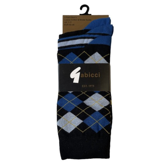 Gabicci Vintage Men's AGABS70 3 Pack of Socks Black