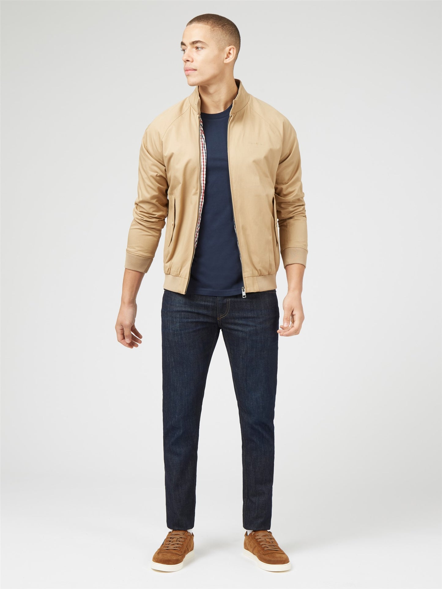 Ben Sherman Men's 0059148 Signature Harrington Jacket Sand