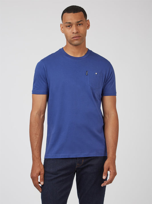 Ben Sherman Men's 0059326 SS Signature Pocket T-Shirt Royal Blue