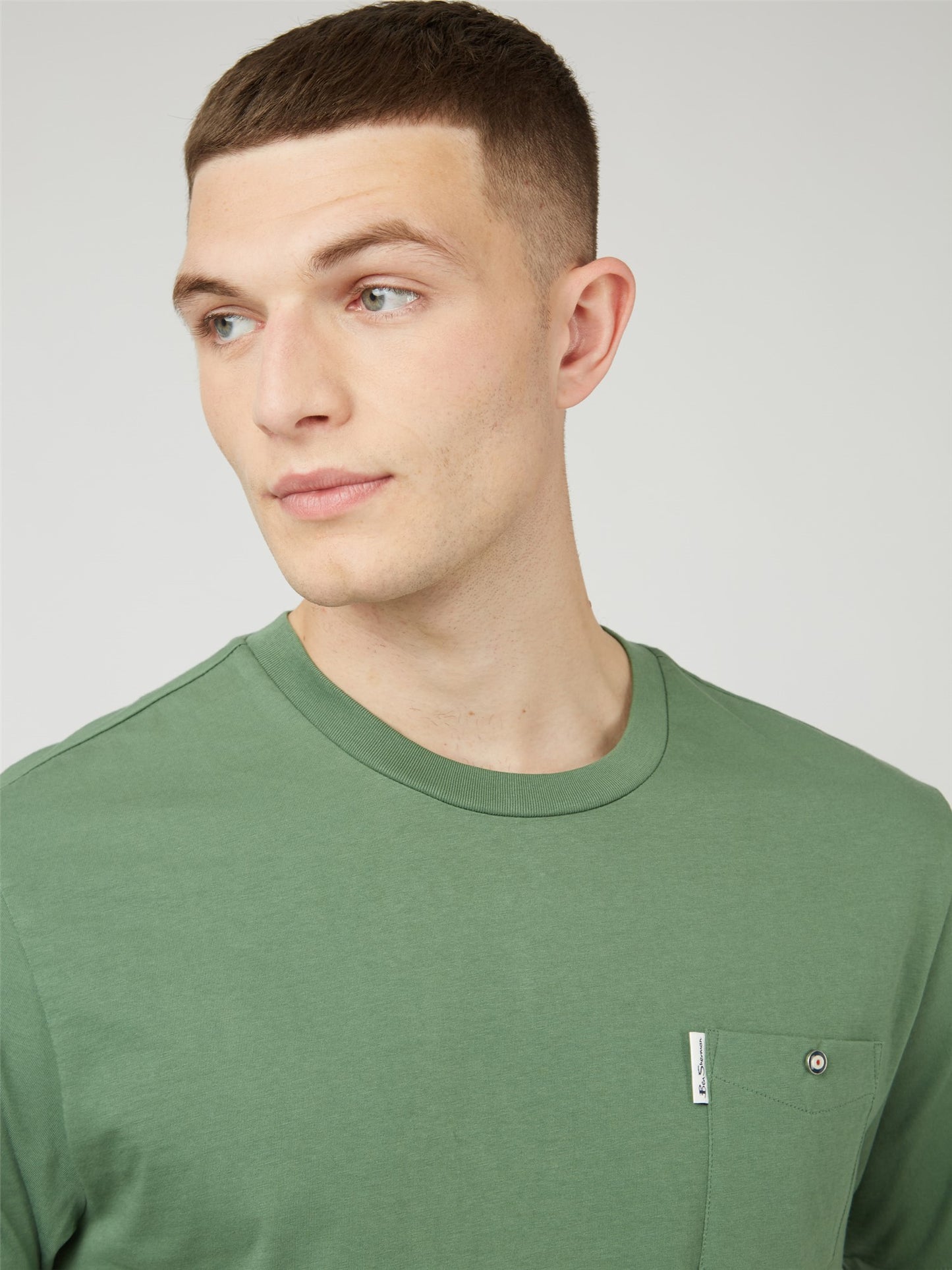 Ben Sherman Men's 0059326 SS Signature Pocket T-Shirt Rich Fern