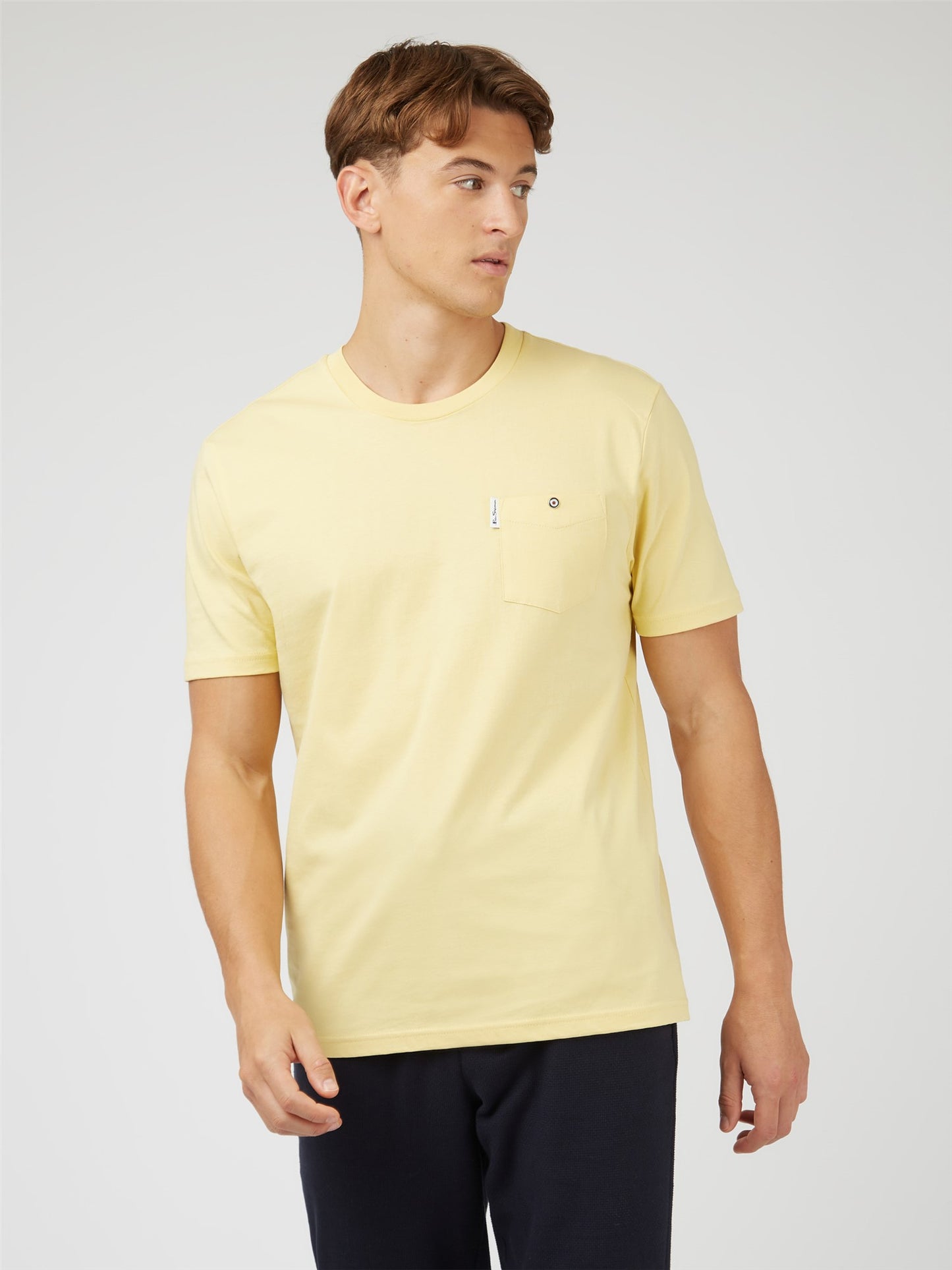 Ben Sherman Men's 0059326 SS Signature Pocket T-Shirt Lemon