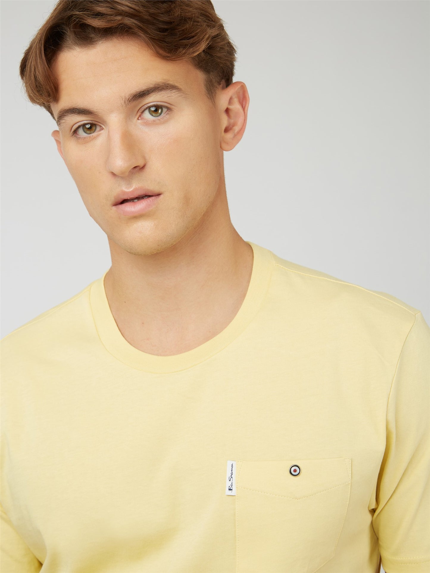 Ben Sherman Men's 0059326 SS Signature Pocket T-Shirt Lemon