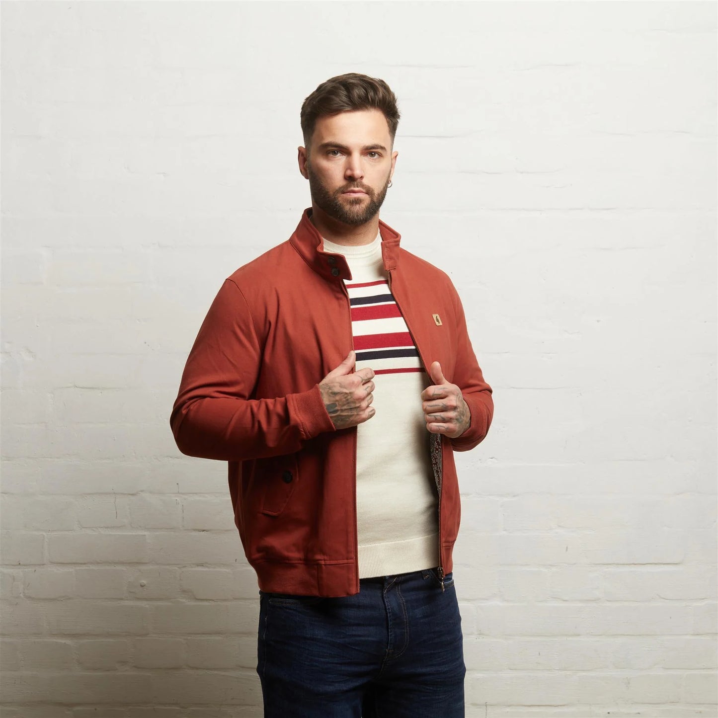 Gabicci Vintage Men's V55GJ13 Hamilton Harrington Jacket Paprika