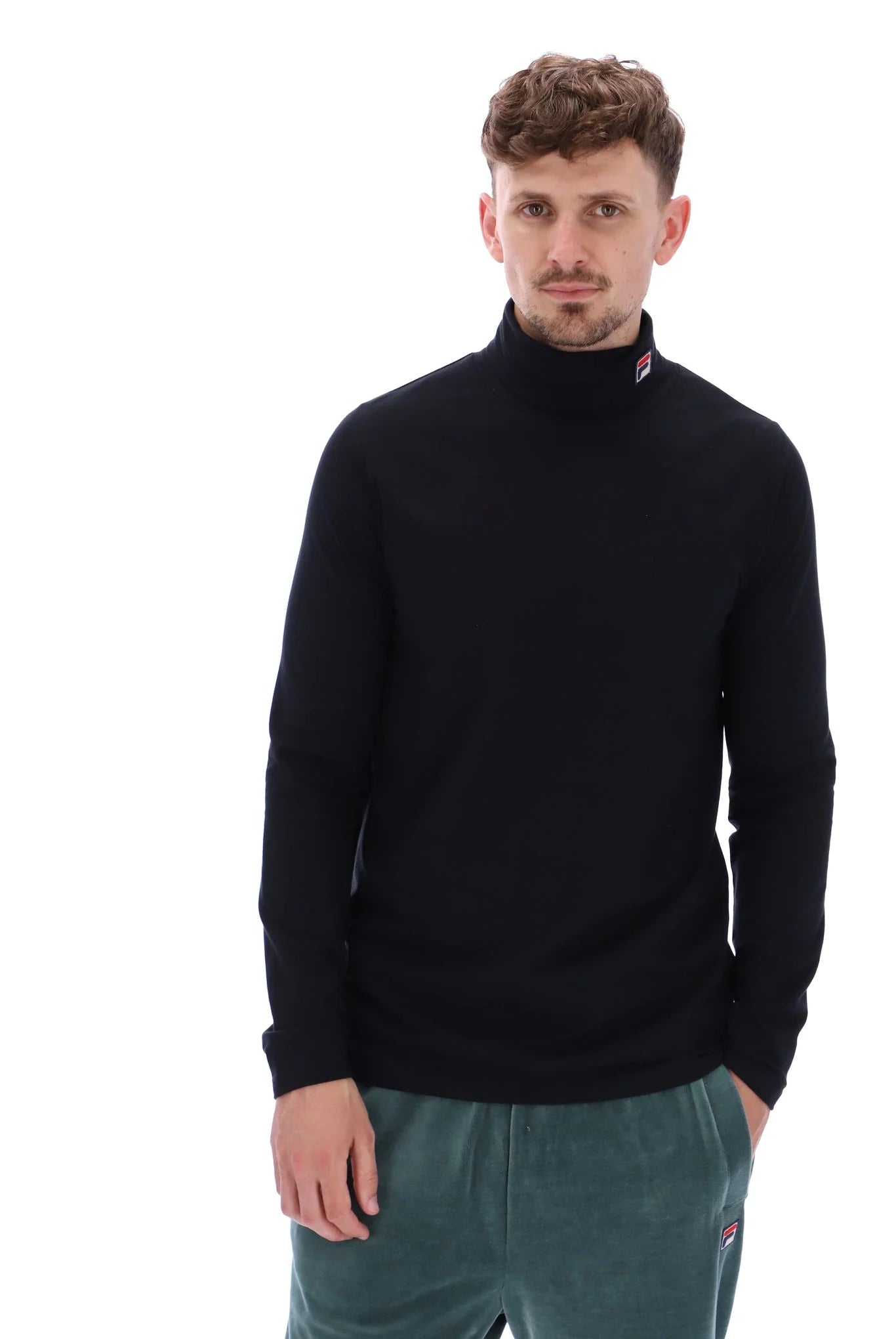 Fila Vintage Men's 19th Roll Neck Jumper Black