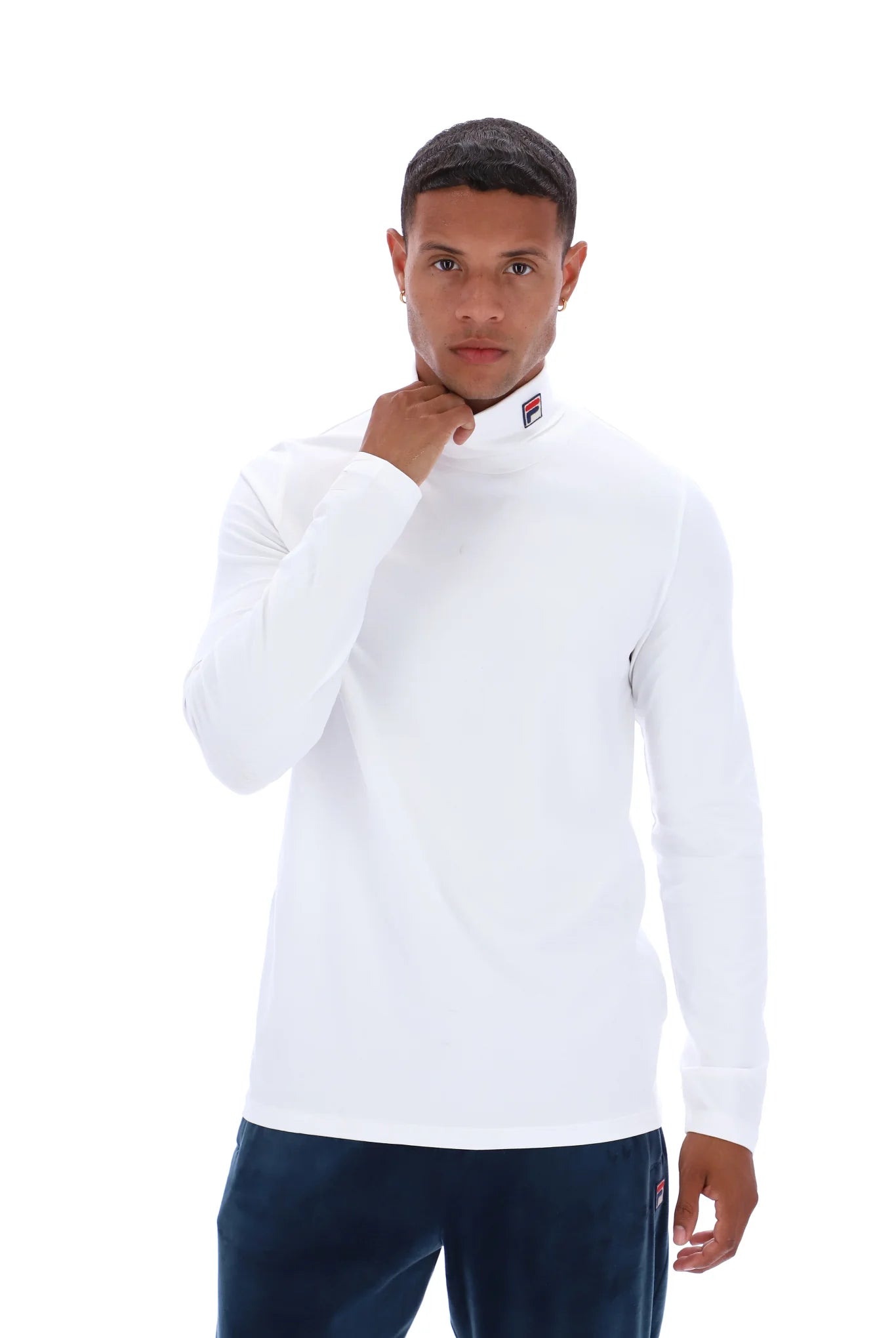 Fila Vintage Men's 19th Roll Neck Jumper White