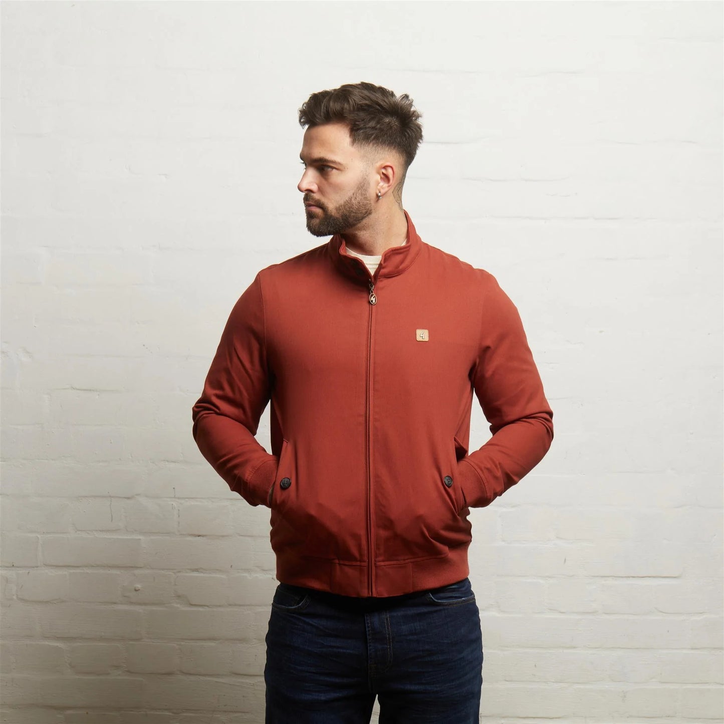 Gabicci Vintage Men's V55GJ13 Hamilton Harrington Jacket Paprika