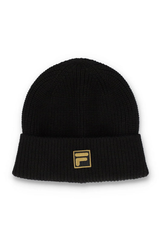 Fila Vintage Men's Akey Luxury Wool Beanie Hat Black