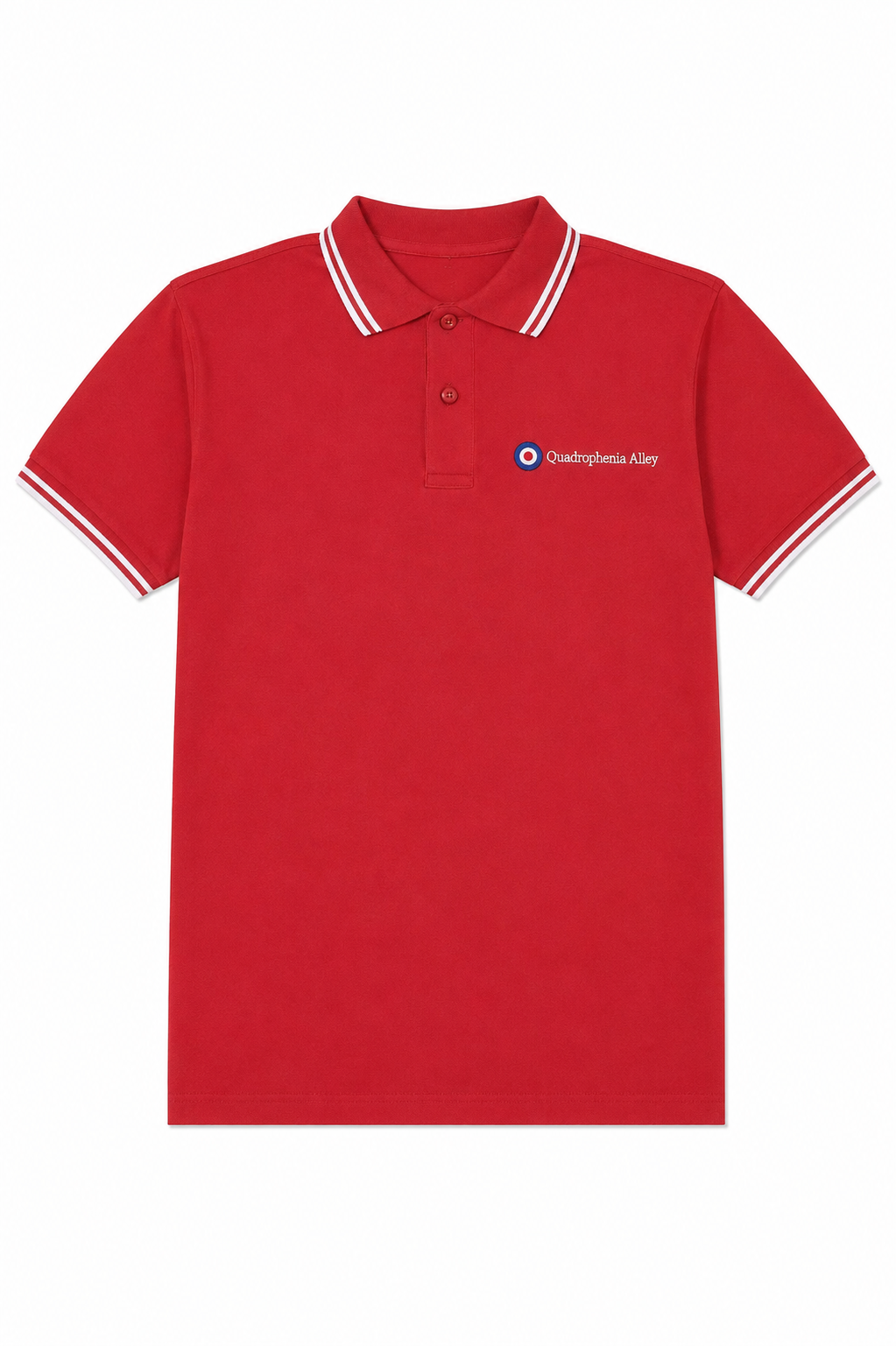 Quadrophenia Alley Men's Exclusive Target Polo Shirt Red/White