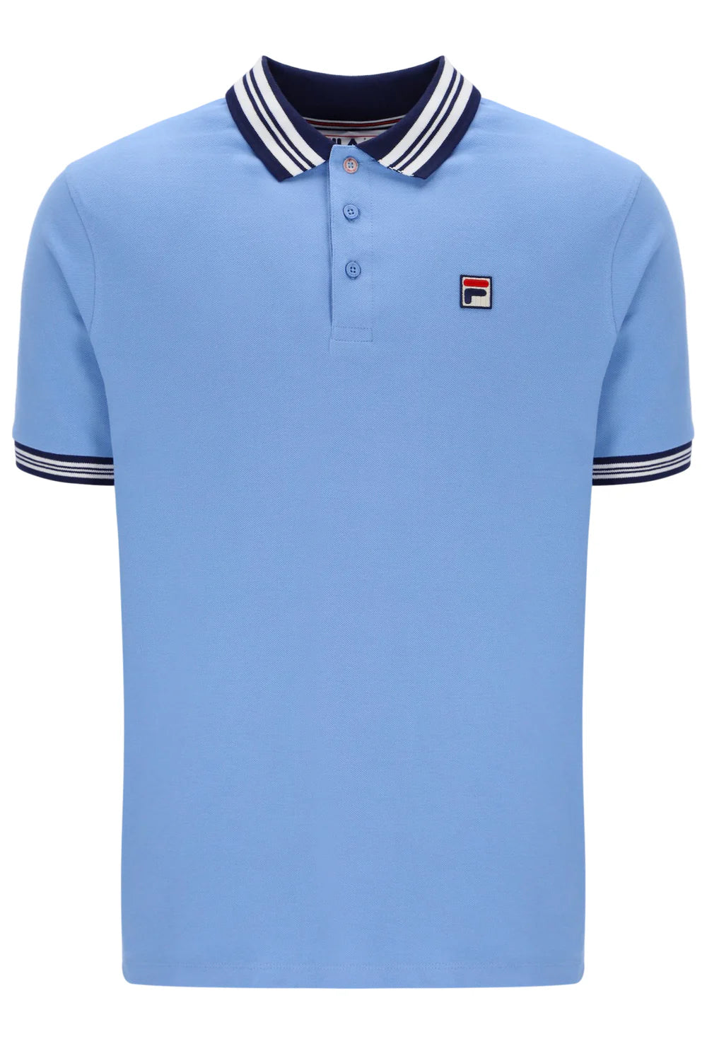 Fila Vintage Men's Faraz Tipped Rib Polo Shirt Vista Blue