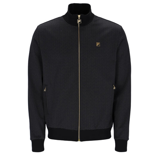 Fila Vintage Men's Mathers Herringbone Track Top Black