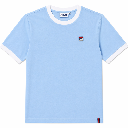 Fila Vintage Men's Marconi Essential Ringer T Shirt Frozen Fjord / White