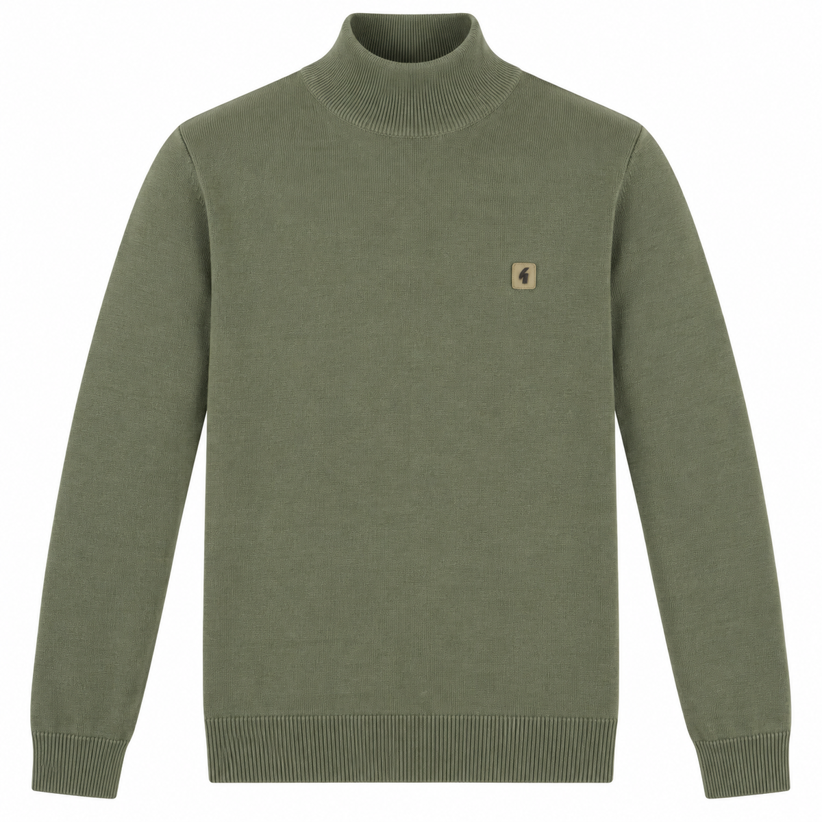 Gabicci Vintage Men's V55GK10 Duke Turtle Neck Knit Jumper Khaki