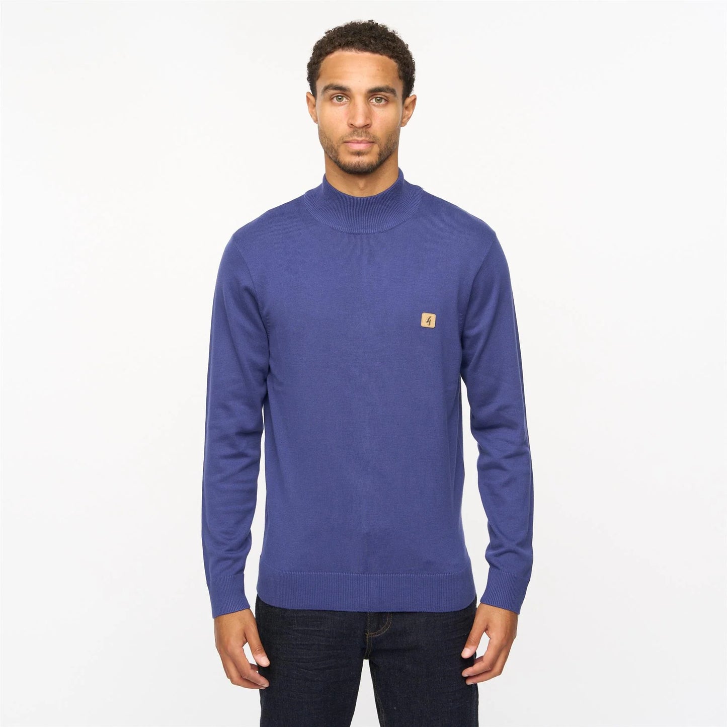 Gabicci Vintage Men's V55GK10 Duke Turtle Neck Knit Jumper Atlantic Blue