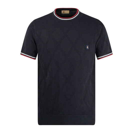 Gabicci Vintage Men's V56GM17 Santino Crew Neck T-Shirt Navy Blue