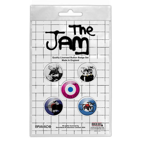 The Jam Official All Mod Cons Button Badge Pack