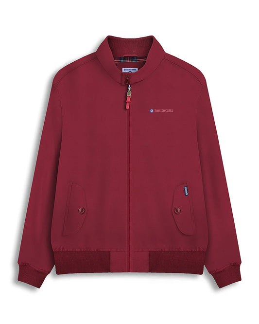 Lambretta Men's LMBBHH1 Showerproof Classic Harrington Jacket Burgundy