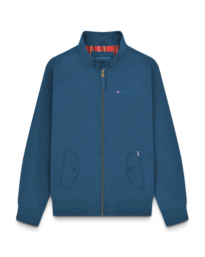 Lambretta Men's LMBBHH1 Shower Resistant Classic Harrington Jacket Dark Blue
