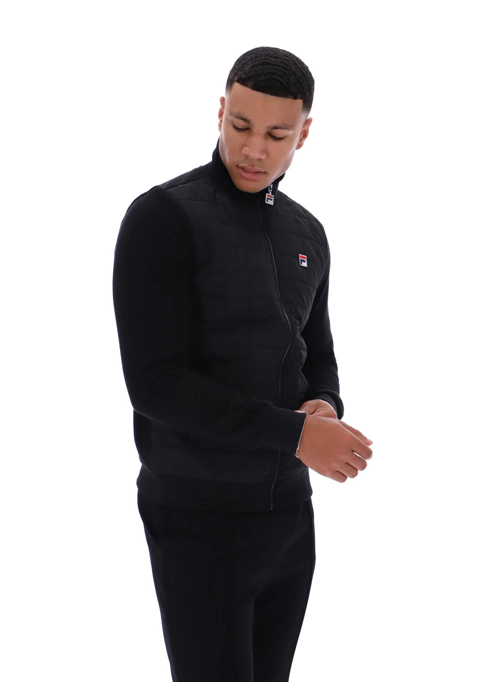 Fila Vintage Men's Moor Padded Front Jacket Black