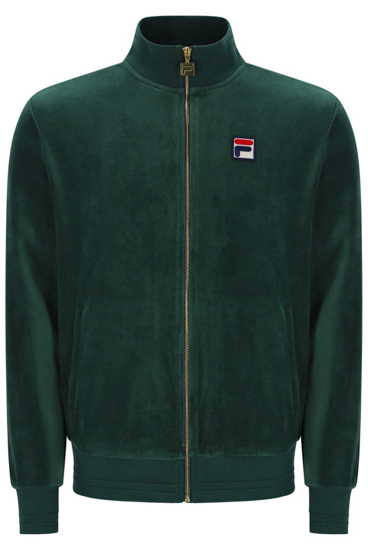 Fila Vintage Nero 2 Velour Track Top Pine Needle