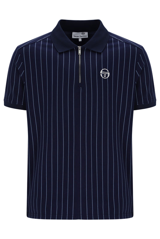 Sergio Tacchini Pienza Zipped Polo Shirt Maritime Blue / Country Blue