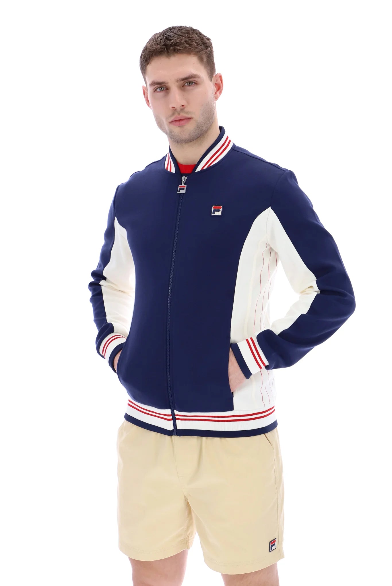 Fila Vintage Men's Settanta 2 Track Top Fila Navy Blue