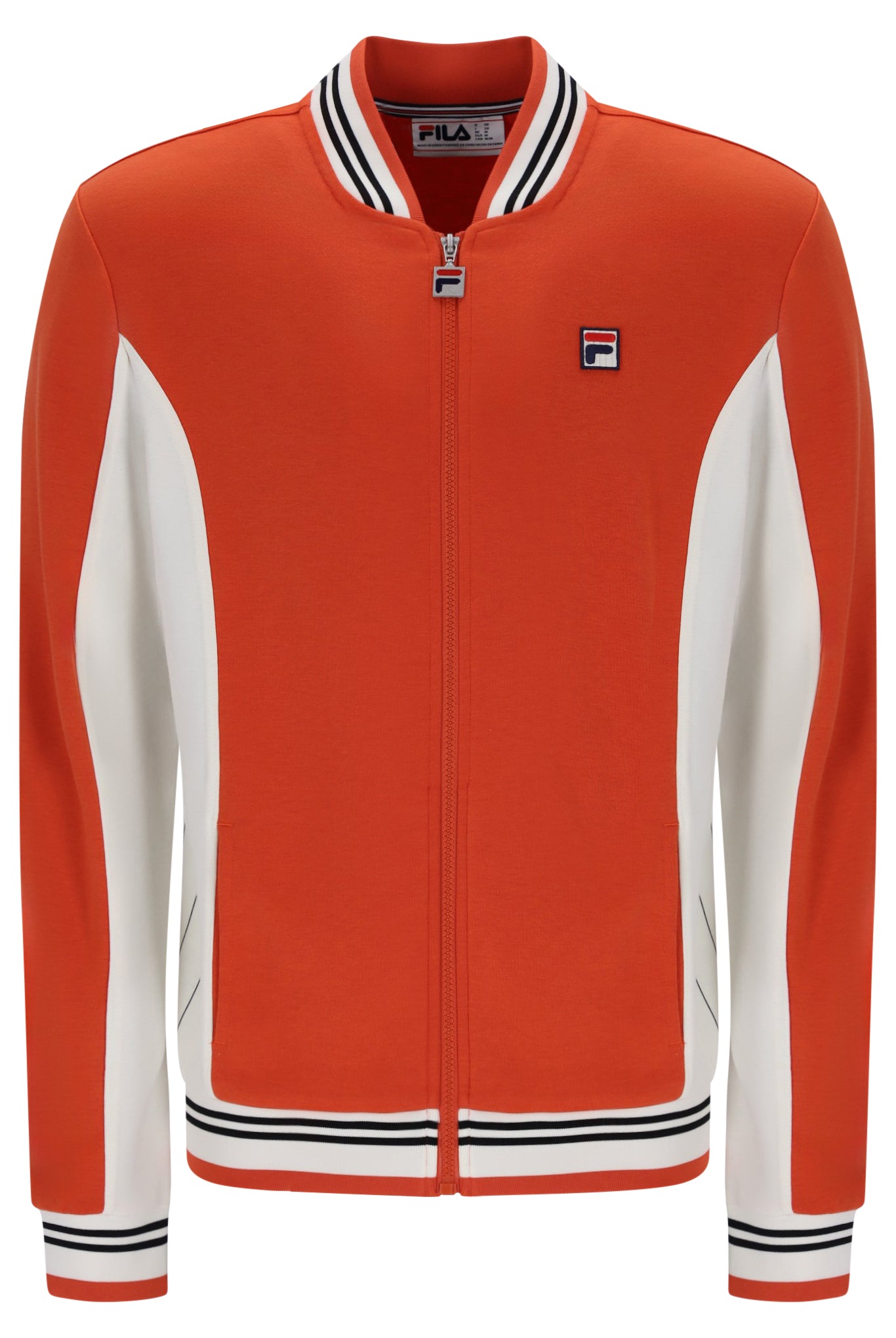 Fila Vintage Men's Settanta 2 Track Top Burnt Ochre / Gardenia / Black