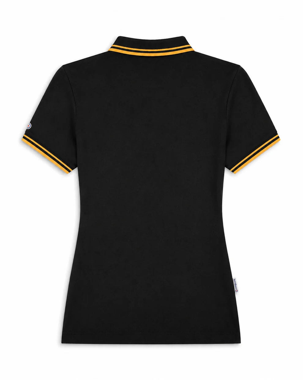 Lambretta Ladies SS0983 Twin Tipped Polo Shirt Black / Gold