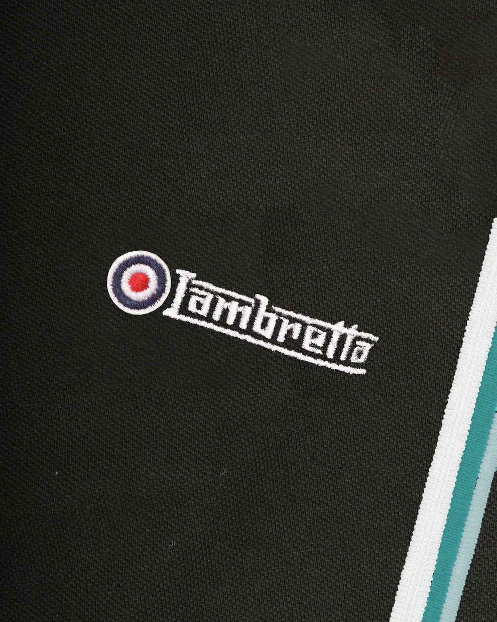 Lambretta Men's SS1650 Triple Tipped Polo Shirt Black / Celestial / Dark Blue / Jet