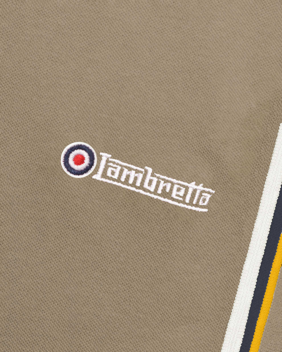 Lambretta Men's SS1650 Triple Tipped Polo Shirt Lead Grey / Gold / Navy / Jet Stream