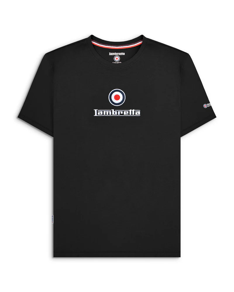 Lambretta Men's SS5006 Brand Logo T Shirt Black