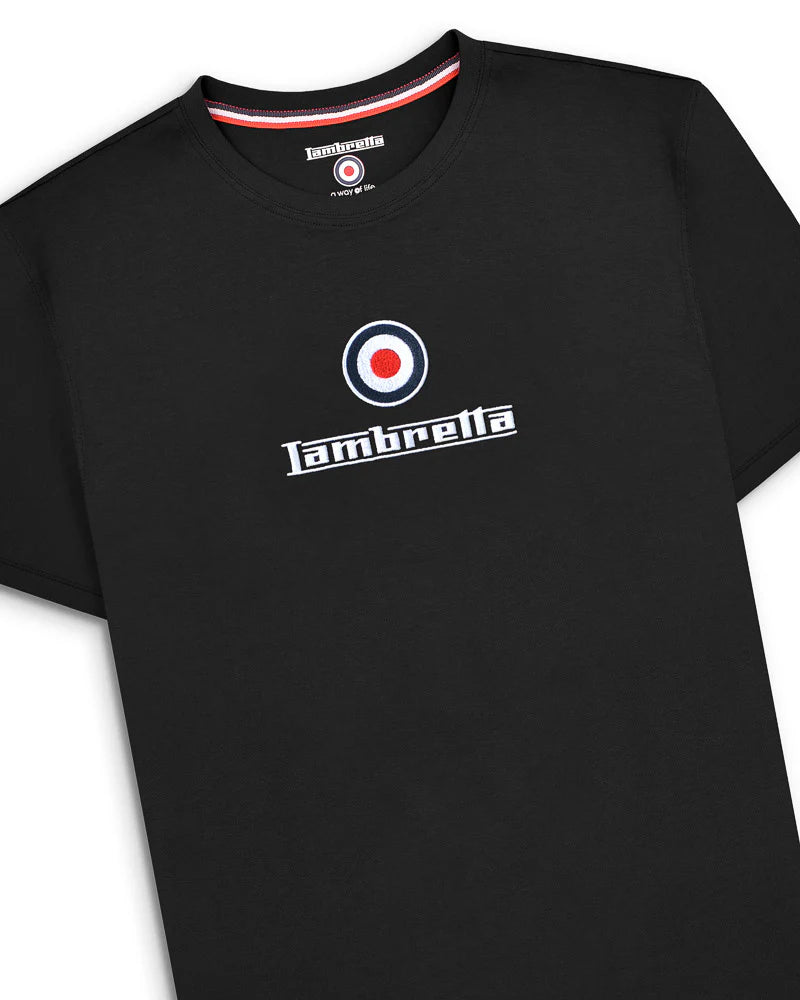 Lambretta Men's SS5006 Brand Logo T Shirt Black