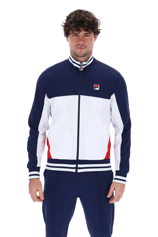 Fila Vintage Men's Tiebreaker Track Top Fila Navy Blue