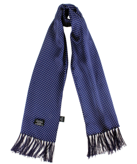Tootal Men's TL3805 Polka Dot Print Silk Scarf French Blue