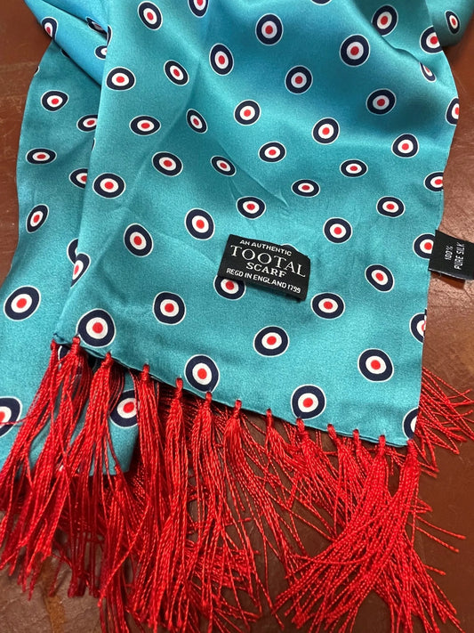 Tootal Men's TV2915 Mod Roundal Target Silk Scarf Airforce Blue
