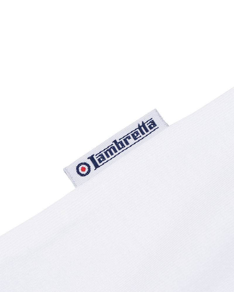 Lambretta Men's SS1029 Two Tone Polo Shirt White