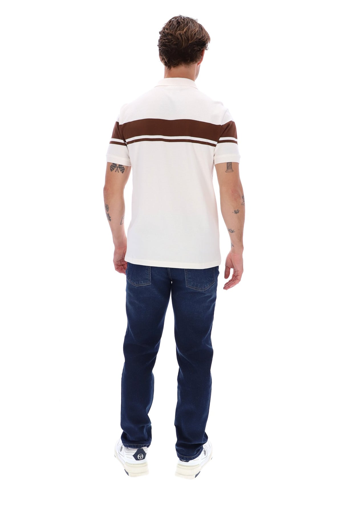 Sergio Tacchini STM14554 SS Young Line Polo Shirt Gardenia / Potting Soil