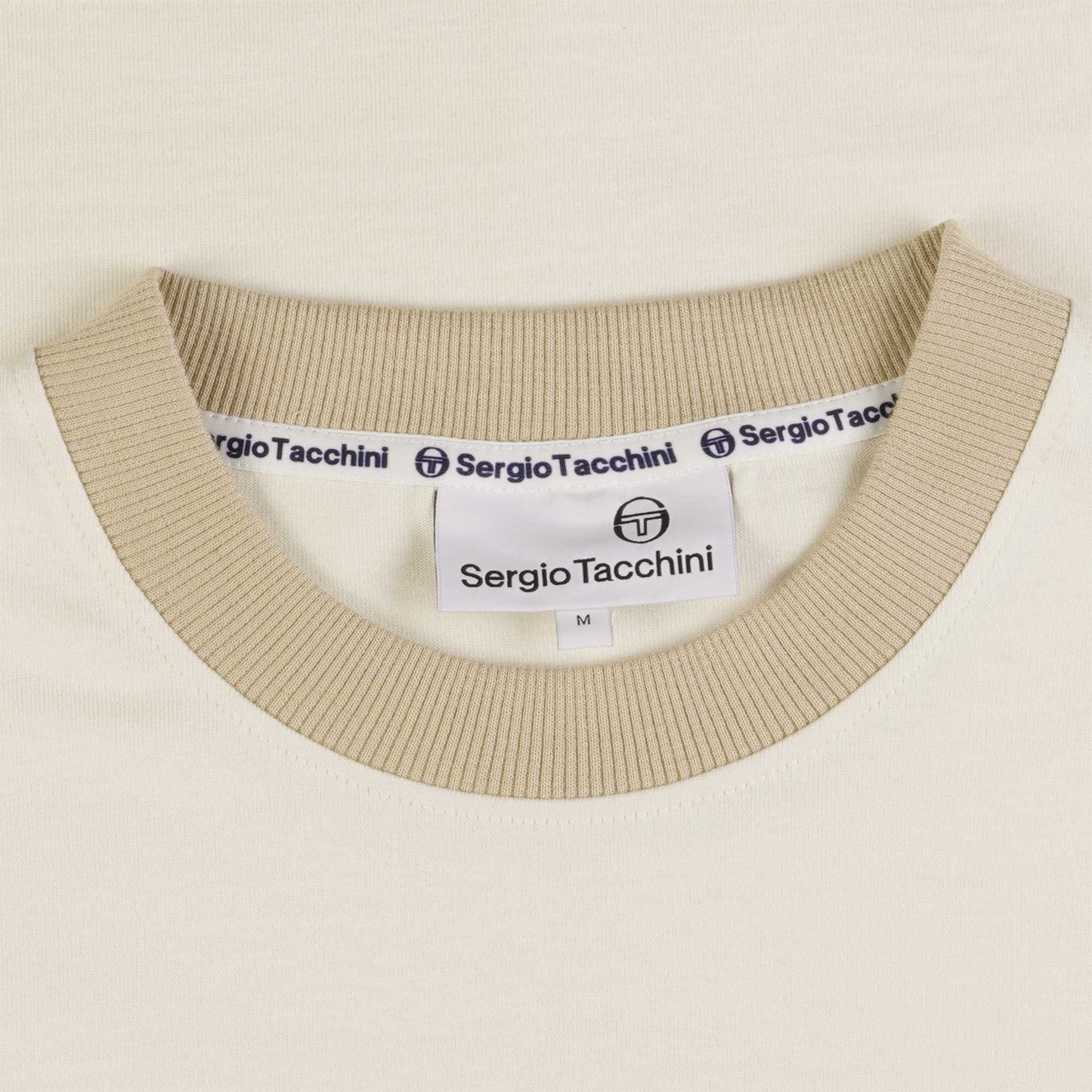 Sergio Tacchini Men's SS Master Crew Neck T Shirt Gardenia