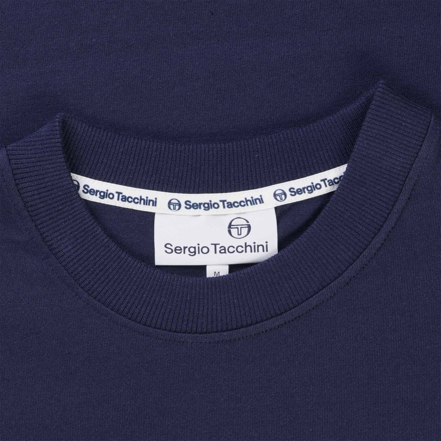 Sergio Tacchini Men's SS Master Crew Neck T Shirt Navy Blue