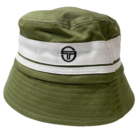 Sergio Tacchini Men's STA10112 Newsford Bucket Hat Sphagnum / Gardenia